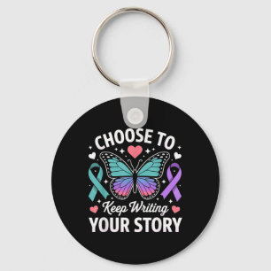 Choose To Keep Writing Your Story Insrational Butt Key Ring