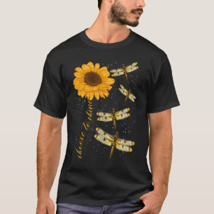 Choose To Shine Dragonfly Sunflower Teacher Growth T-Shirt