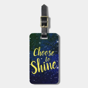 Choose to Shine Stars Cosmos Luggage Tag