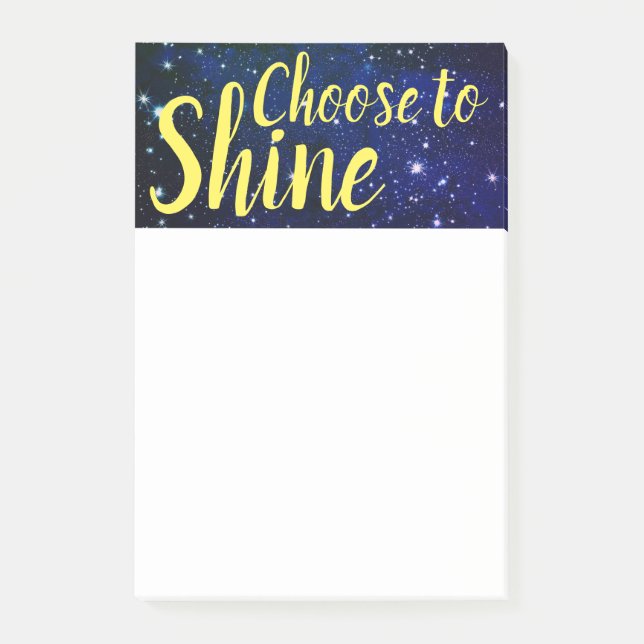 Choose to Shine Stars Cosmos Post-it Notes (Front)