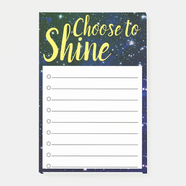 Choose to Shine To Do List Post-it Notes (Front)