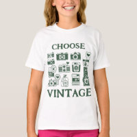 Choose Vintage Retro Camera Collage Kids'