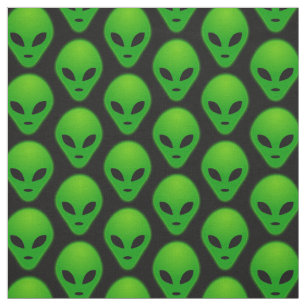Choose your background colour alien print fabric