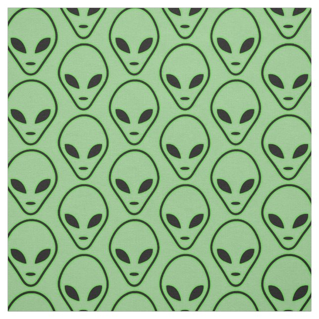 Choose your background colour alien print fabric (Swatch)