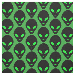 Choose your background colour alien print fabric