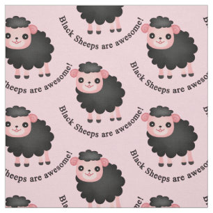 Choose your background colour black sheep fabric