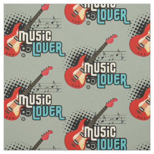 Choose your background colour music lover Fabric
