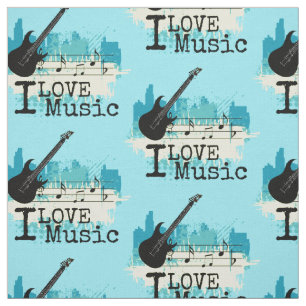 Choose your background colour music lover Fabric