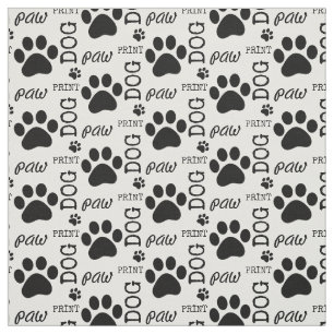 Choose your background colour Paw print fabric