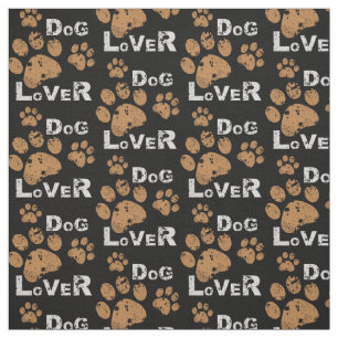 Choose your background colour Paw print fabric