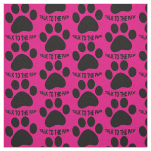 Choose your background colour Paw print fabric