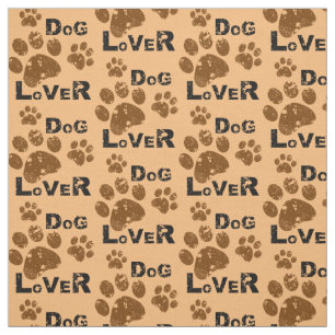 Choose your background colour Paw print fabric