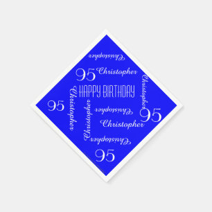 CHOOSE YOUR COLOR 95th Birthday Party Repeat Names Napkin