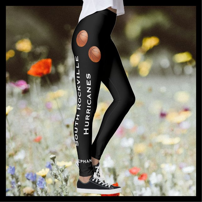 CHOOSE YOUR COLOR Basketball Team Leggings w/ Name (Creator Uploaded)