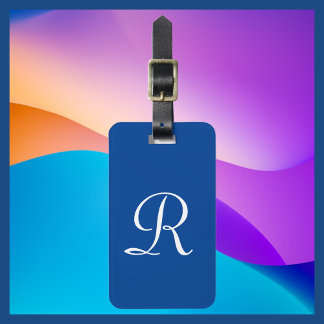 CHOOSE YOUR COLOR Blue Monogram Bag Luggage Tag