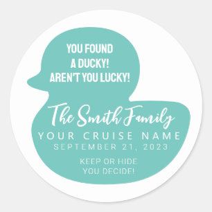  Choose Your Color Cruise Duck Classic Round Sticker