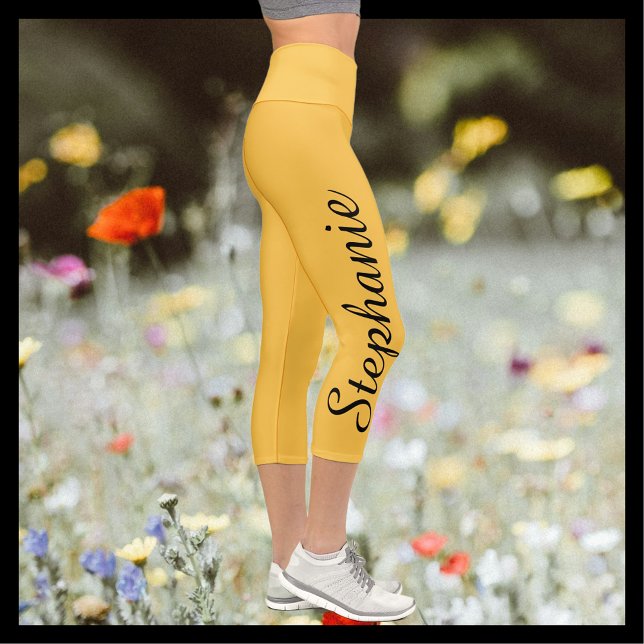 CHOOSE YOUR COLOR custom yoga capri leggings (Creator Uploaded)