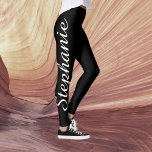CHOOSE YOUR COLOR Custom Yoga Leggings with Name<br><div class="desc">CHOOSE YOUR COLOR custom yoga leggings! Printed edge to edge, with your name in large white script up one leg! Sample is black, but you can easily customize to color of your choice. Also easy to change or delete example text. "create your own" All Rights Reserved © 2016 Alan &...</div>