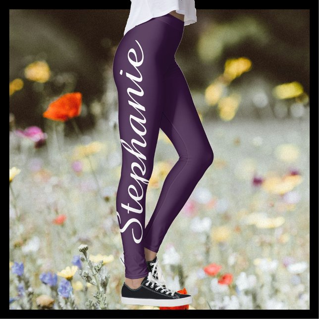CHOOSE YOUR COLOR Custom Yoga Leggings with Name (Creator Uploaded)