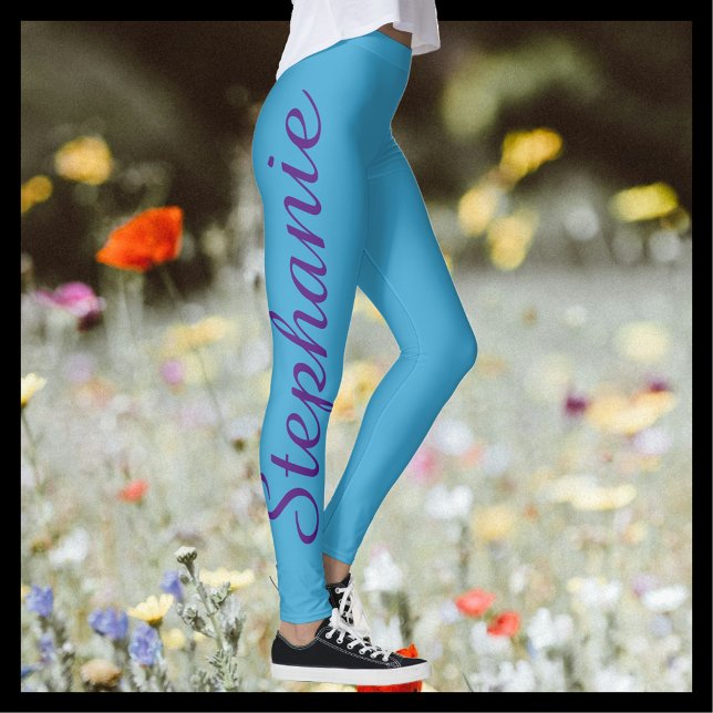 CHOOSE YOUR COLOR Custom Yoga Leggings with Name (Creator Uploaded)