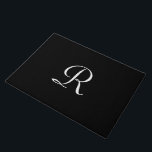 CHOOSE YOUR COLOR Monogrammed Door Mat Doormat<br><div class="desc">This personalised monogrammed door mat can be any background colour you select. Default background is black; monogram is white. A great gift for a wedding or housewarming. Easy to maintain. All Rights Reserved © 2015 Alan & Marcia Socolik.</div>