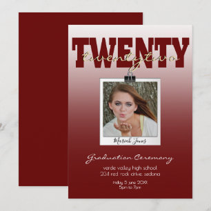 CHOOSE YOUR COLOR & PHOTO Graduation Invitation
