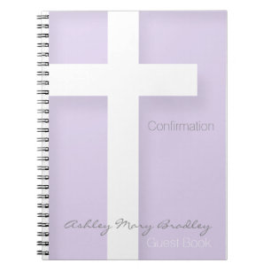 Choose your colour 1 Modern Confirmation Guest Notebook