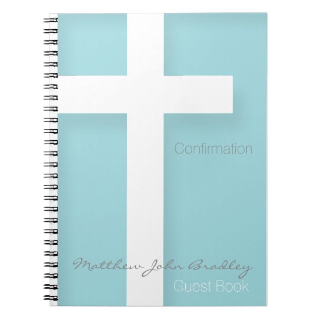 Choose your colour 2 Modern Confirmation Guest Boo Notebook (Front)