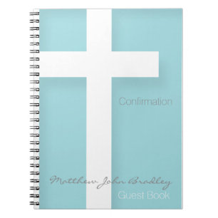 Choose your colour 2 Modern Confirmation Guest Notebook