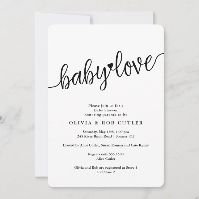 Choose Your Colour  Baby Love Shower Invitation (Front)