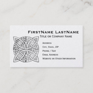 Choose Your Colour Celtic Knot Decorative Pattern Business Card