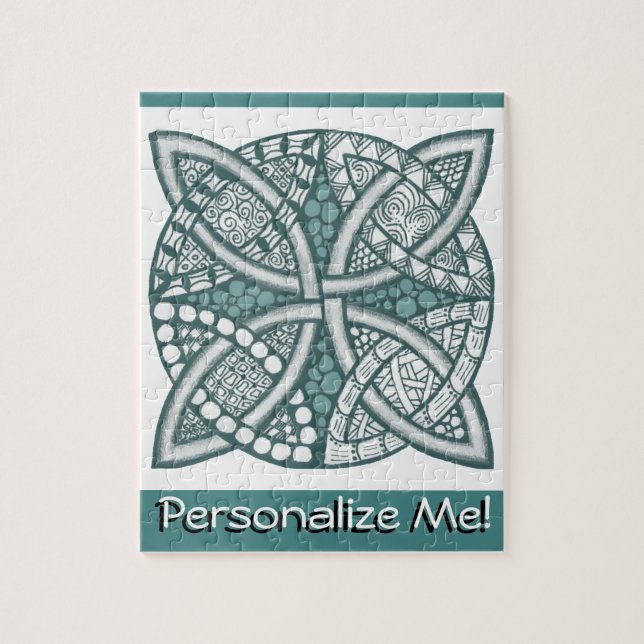 Choose Your Colour Celtic Knot Decorative Pattern Jigsaw Puzzle (Vertical)