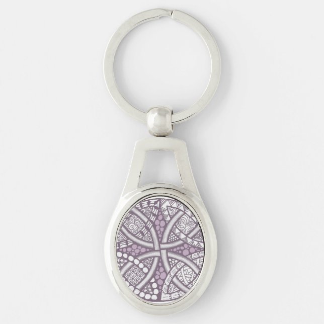 Choose Your Colour Celtic Knot Decorative Pattern Key Ring (Front)