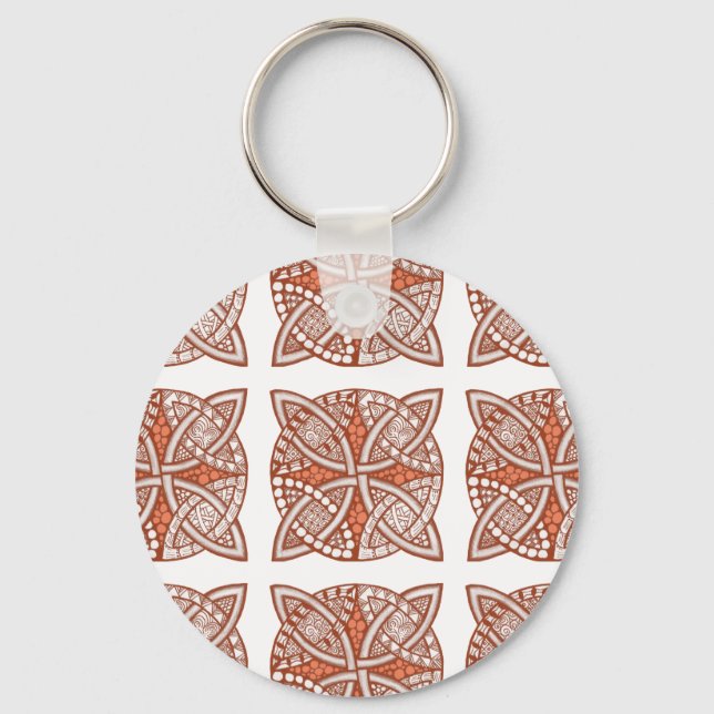 Choose Your Colour Celtic Knot Decorative Pattern Key Ring (Front)