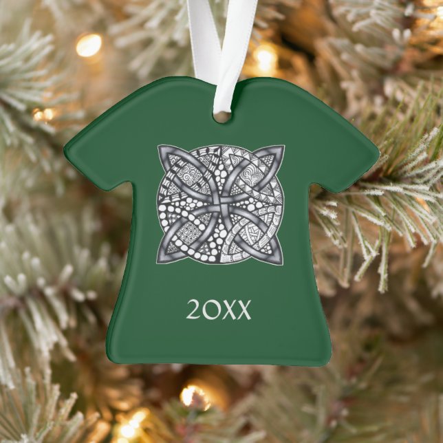 Choose Your Colour Celtic Knot Decorative Pattern  Ornament (Tree)