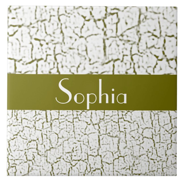 Choose Your Colour Crackle Paint Customisable Tile (Front)