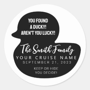 Choose Your Colour Cruise Duck Classic Round Sticker
