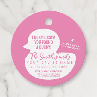 Choose Your Colour Cruise Duck Favour Tags