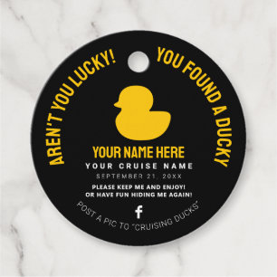 Choose Your Colour Cruise Duck Favour Tags