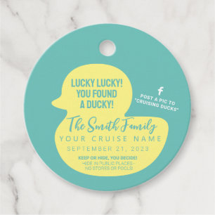 Choose Your Colour Cruise Duck Favour Tags