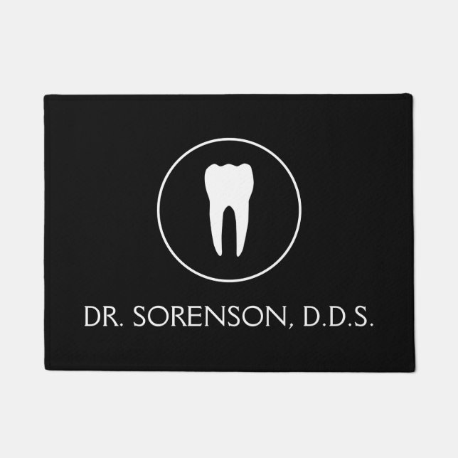 Choose Your Colour Dentist Name Doormat (Front)