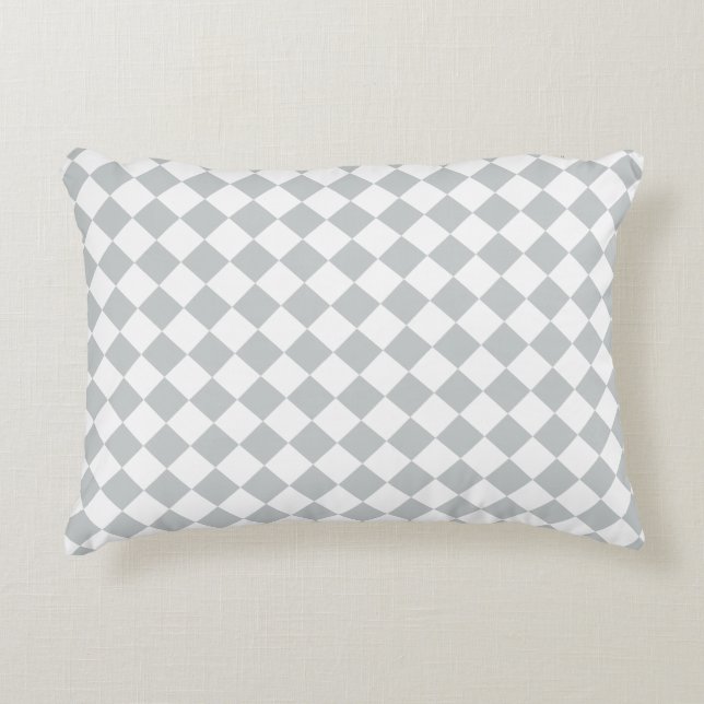 Choose your Colour in one step Chequered Diamonds Decorative Cushion (Front)