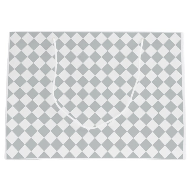 Choose your Colour in one step Chequered Diamonds Large Gift Bag (Front)
