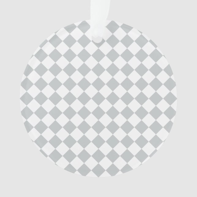 Choose your Colour in one step Chequered Diamonds Ornament (Front)