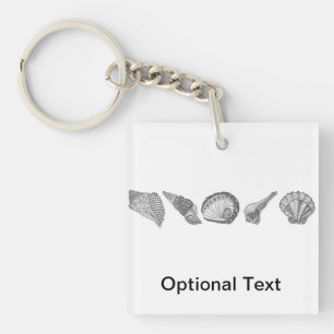 Choose Your Colour Seashell Art Key Ring