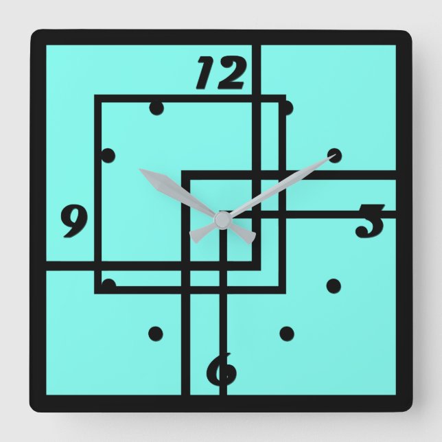 Choose your colour square wall clock (Front)