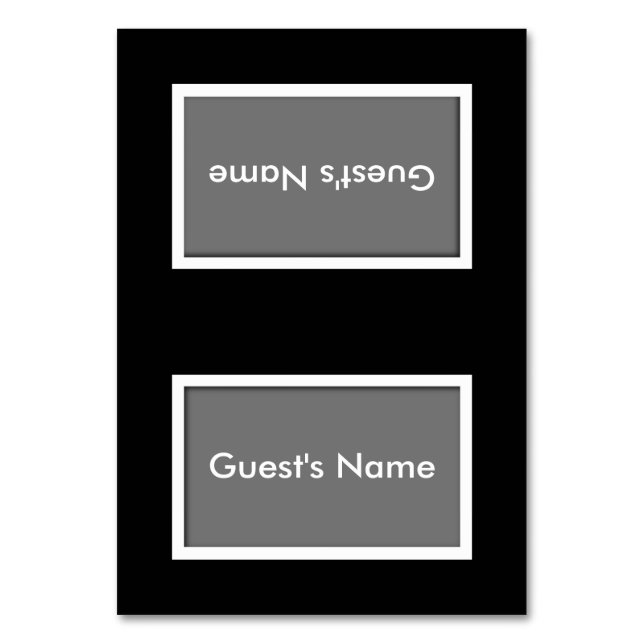 Choose-Your-Colour Tented Name Place Card (Front)