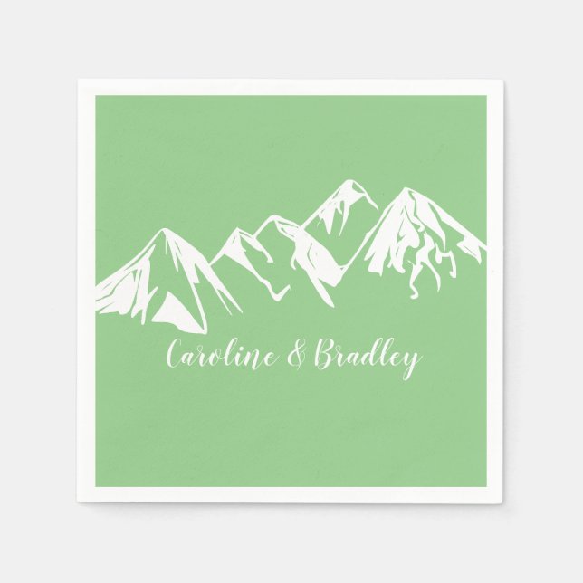 Choose Your Colour White Mountains Wedding | Napkin (Front)