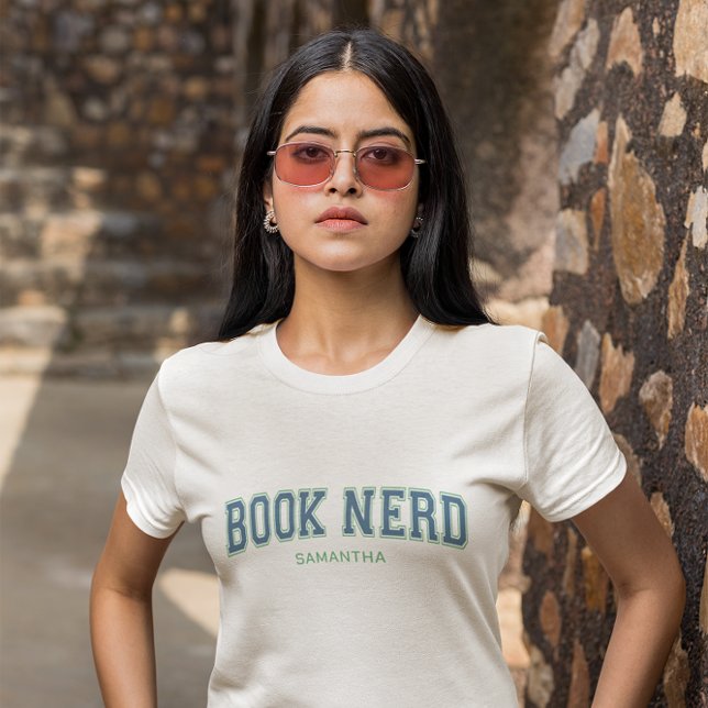 Choose Your Colours Book Nerd T-Shirt (Customize the design colors to match your style.)