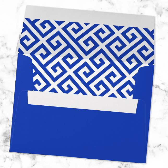 Choose Your Colours Diagonal Greek Key Pattern Envelope (Creator Uploaded)
